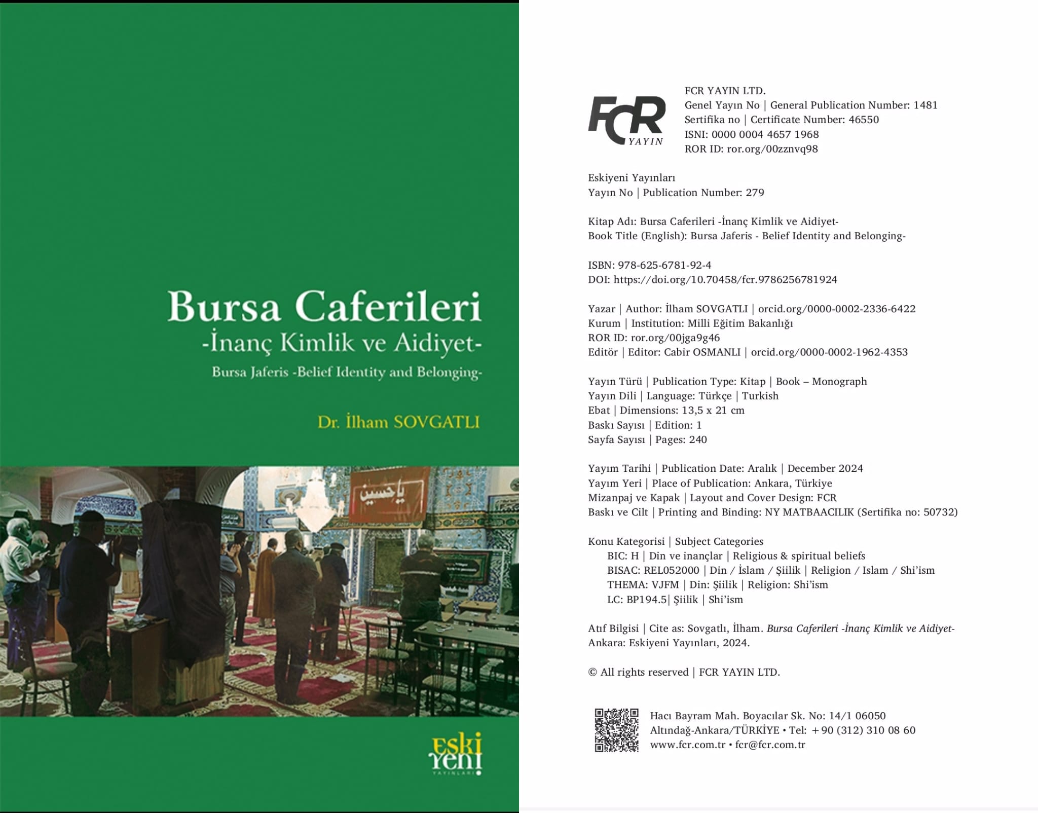 Dr. Öğretim Üyesi Cabir OSMANLI'nın Editörlüğünde İki Kitap Basıldı