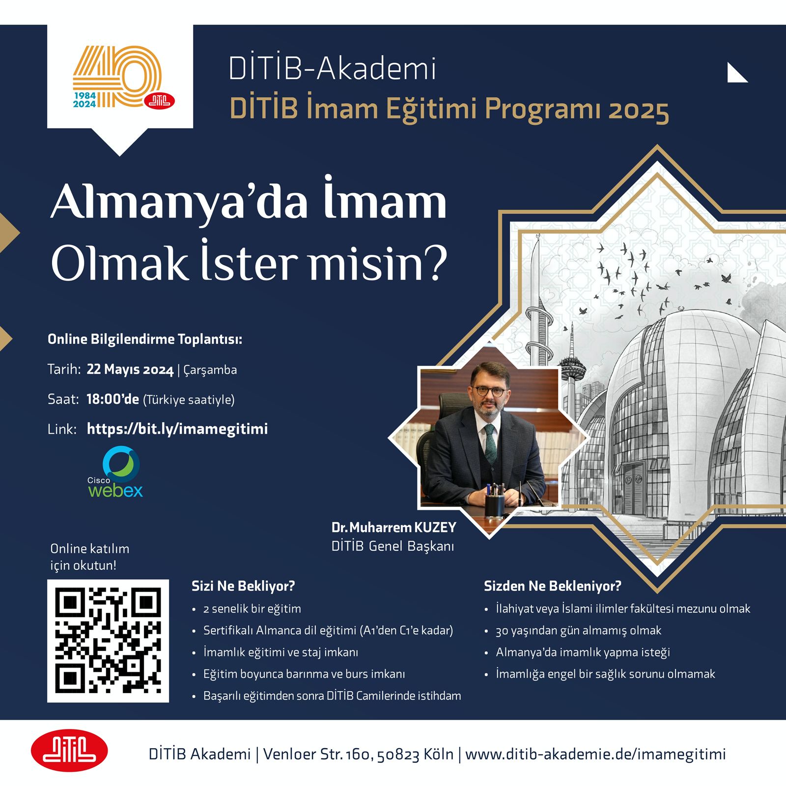 Almanya'da İmam Olmak İster Misin? Başlıklı Konferansa Davet